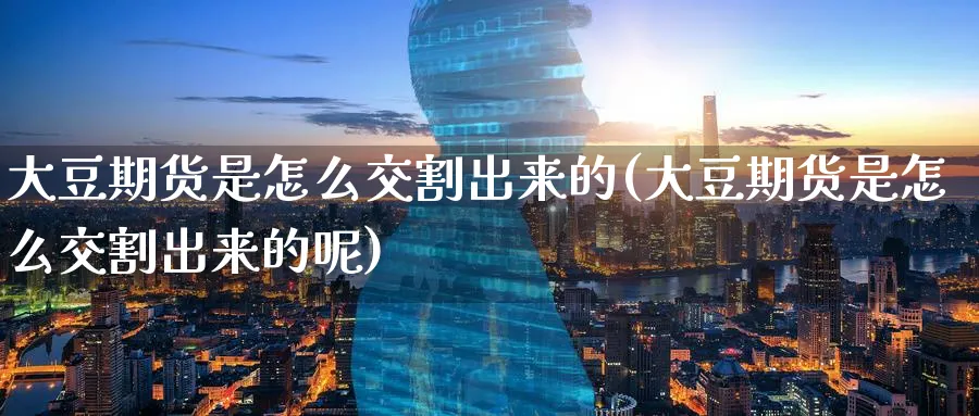 大豆期货是怎么交割出来的(大豆期货是怎么交割出来的呢)_https://www.tian1ad.com_黄金期货_第1张