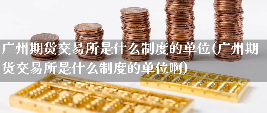 广州期货交易所是什么制度的单位(广州期货交易所是什么制度的单位啊)_https://www.tian1ad.com_铜期货_第1张
