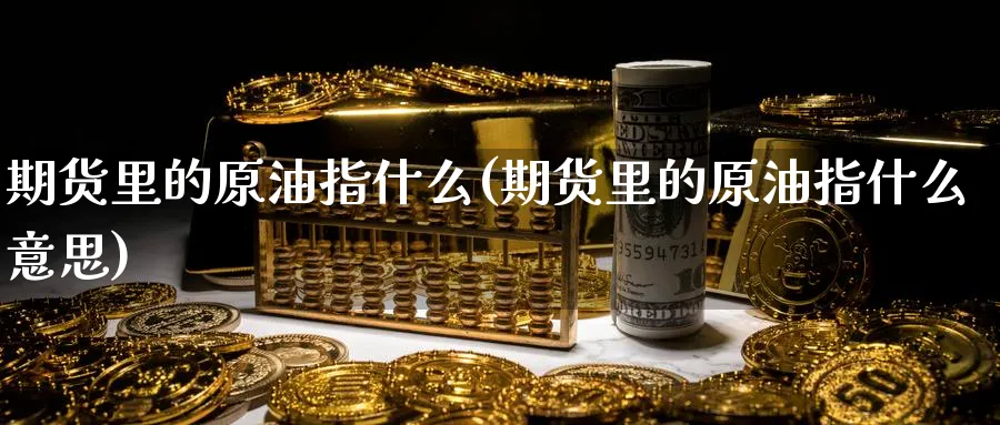 期货里的原油指什么(期货里的原油指什么意思)_https://www.tian1ad.com_黄金期货_第1张