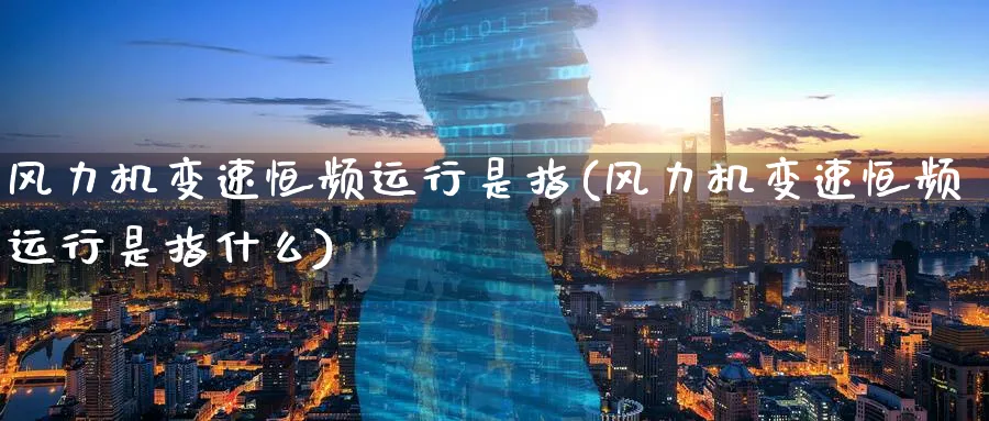 风力机变速恒频运行是指(风力机变速恒频运行是指什么)_https://www.tian1ad.com_期货学院_第1张