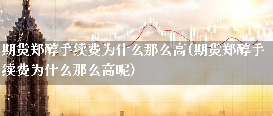 期货郑醇手续费为什么那么高(期货郑醇手续费为什么那么高呢)_https://www.tian1ad.com_期货学院_第1张