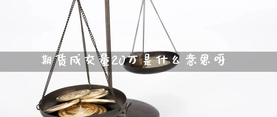 期货成交量20万是什么意思呀_https://www.tian1ad.com_黄金直播室_第1张