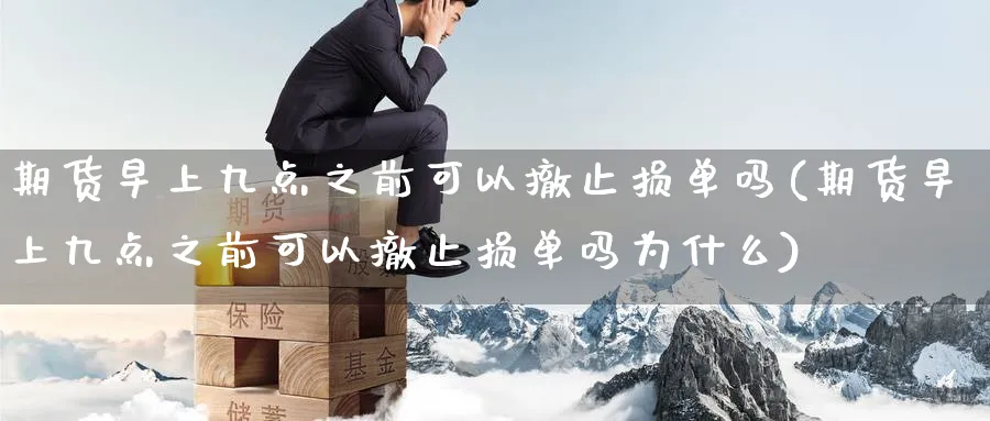 期货早上九点之前可以撤止损单吗(期货早上九点之前可以撤止损单吗为什么)_https://www.tian1ad.com_铜期货_第1张