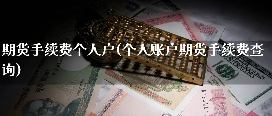 期货手续费个人户(个人账户期货手续费查询)_https://www.tian1ad.com_黄金期货_第1张